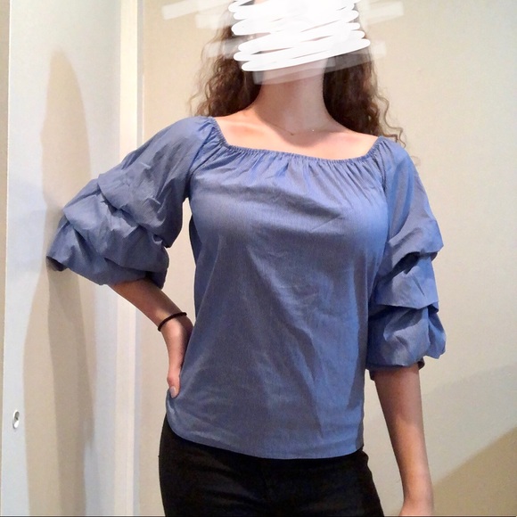 Zara Off-the-Shoulder Blouse - Picture 1 of 3